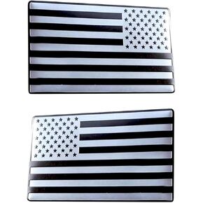 3D American Flag Metal Car Sticker,5" x 3" American Flag Military Patriotic Emblem Decal for Cars,Trucks,SUV,Laptop,Window,Motorcycle (Black)