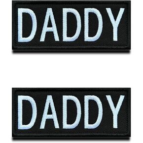2 Pcs Tactical Daddy Dad Patches, Family Patch for Dad, Hook and Loop Embroidery Fastener Patch for Hats, Coats, Clothes,Diaper Bags, Lunch Bags,Family Outdoor Travel Tags