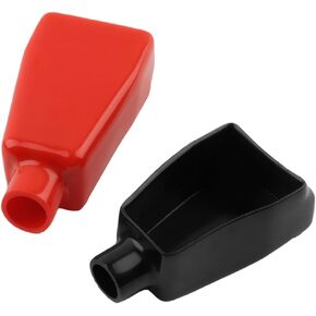 2 PCS Battery Terminal Cover, Soft Rubber Positive Negative Insulating Protective Cover, Flexible Battery Terminal Boots Cable Lug Caps for Car Boat, Car Accessories