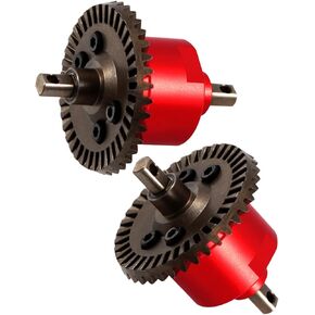 RC Front Differential Upgrades Part for 1/10 Slash Rustler Stampede 4x4 VXL，2PCS Steel #45 Diffrential Hops Up,Replaced #5381#6882#5379,Red