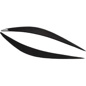 Fydun 2pcs Car Headlight Eyebrow Glossy Black Abrasion Resistance Car Stickers Decal Trim for Infiniti Q50 2014‑2019