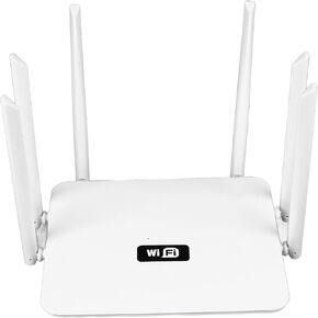 Smart WiFi Router, Dual Band 300M Wireless Internet Router with 1 WAN Port 4 LAN Ports 6 Antennas, for Smart Devices, Game Consoles, TVs