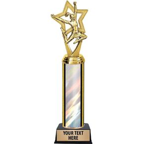 11" Cheer Star Figure Trophies - Cheer Star Figure Silver Trophy Awards Prime