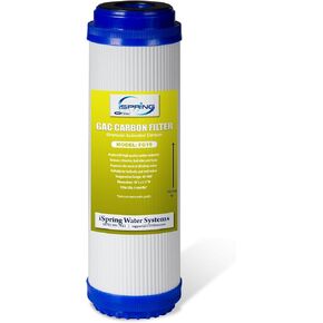 iSpring FG15 2.5"x10" Water Filter Replacement for Reverse Osmosis Water Filter System, GAC Granular Activated Carbon Filter Water Filter Cartridge Reduce PFAS