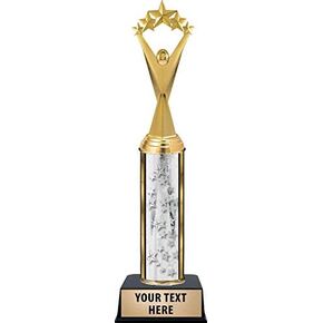 Crown Awards Star Victor Trophies - Personalized Silver Star Victor Trophy with Custom Engraving Prime