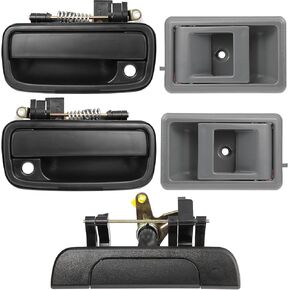 Exterior Door Handle & Interior Door Handle Set Compatible with 1995-2000 Toyota Tacoma,Replaces# 69220-35020, 69210-35020,6909035010