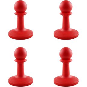 4pcs Red Outdoor TPR Guard Lightning Protection Cap Camping Canopy Tent Canopy Pillar Support Lightning Protector Tent Tarp Grabbers for Camping Hiking Backpacker