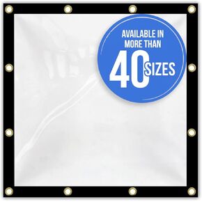 Covers & all Clear Tarps Made of Waterproof & Tear Resistant Vinyl Coated PVC Material, 18 oz, 560 GSM 20 mil Tarpaulin (4' H x 6' W Feet)