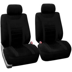 FH Group FB070102 Sports Seat Covers (Black) Front Set with Gift – Universal Fit for Cars Trucks & SUVs