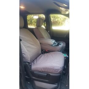D1332-C8 Durafit Seat Covers, Seat Covers Gray Endura, 2013-2019 and 2020 Classic Ram Front 40/20/40 Split Bench with Opening Center Console. 20 Section seat Bottom Does Open. 2 opening lids in middle