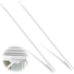 2pcs 17 Inch Aluminum Curtain Stick Blind Tilt Wand for Window, Blind Wand Replacement with Hook, Blinds Stick Replacement(17 inch)