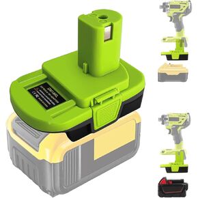 MT20RNL Battery Adapter for Makita to for Ryobi 18V Power Tools, Battery Adaptor Convert for Makita 18V Battery to for Ryobi 18V Power Tools(No Battery)