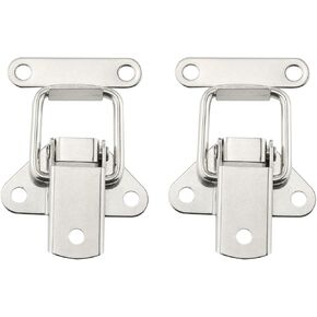 2PCS Stainless Steel Hasp Toggle Latch Buckle Small Lock for Case Jewelry Wood Box