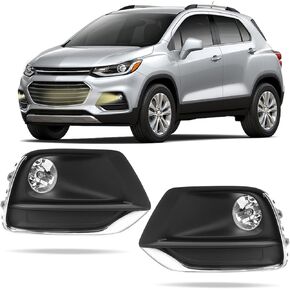 Fog Lights For Chevy Trax 2017 2018 2019 2020 2021 Front Fog Lamps Kit Car Styling Spot Light With Cables, Clear Lens - 1 Pair
