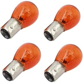 4Pcs Amber DC 24V 21W BA15S P21W 1156 S25 1141 2409 Bulbs Car Turn Signal Bulbs Auto BA15S Halogen Signal Lights Stop Brake Tail Indicator Lamp 24V 1156 Amber Bayonet Lamp