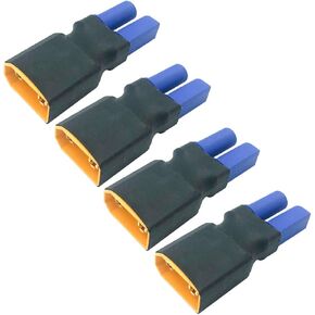FLY RC 4pcs XT90 Male to EC5 Female Plug Connector Adapter for LiPo Battery Connector Adapters