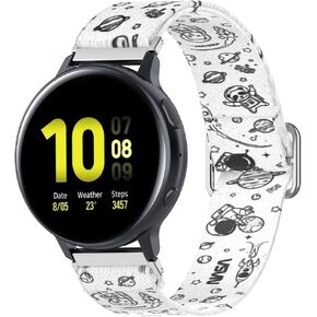 20mm Adjustable Elastic Band Compatible with Samsung Galaxy Watch 6 5 4/Galaxy Watch 6 4 Classic/Galaxy Watch 5 Pro/Galaxy watch 3 41mm Quick Release Stretchy Nylon Replacement Sports Straps
