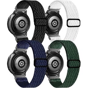 حزام مطاطي 20 مم متوافق مع ساعة Samsung Galaxy Watch 5/4/6 40 مم 44 مم/ساعة 5 Pro 45 مم/ساعة 4 كلاسيكية 42 مم 46 مم/ساعة 3 41 مم/ساعة Galaxy 42 مم/أكتيف 40 مم/أكتيف 2 40 44 مم، حزام نايلون للرجال والنساء