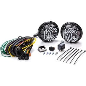 مصباح قيادة KC HiLiTES 451 Apollo Pro 5 بوصة 55 وات مع واقي حجري مدمج - نظام حزمة زوجية