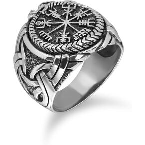 WithLoveSilver 925 Sterling Silver Celtic Talisman Vegvisir Viking Compass Protection Ring