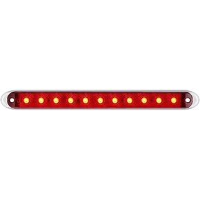 Optronics STL69RK Thinline Sealed LED Stop/Turn/Tail Light with Chrome Base Kit, 1 Pack, Red