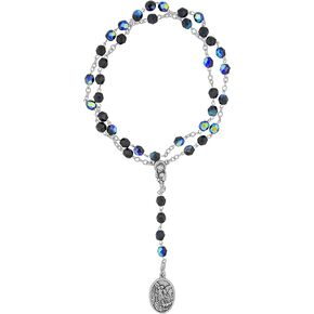 Saint Michael Chaplet with Crystal Beads and Prayer Card