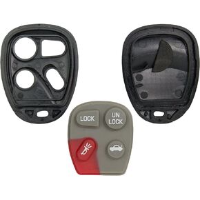 Keyless2Go Replacement for Key Fob Shell Case for GM Vehicles with FCC KOBLEAR1XT, KOBUT1BT - Shell Only