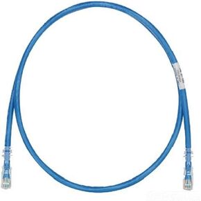 Panduit UTPSP5BUY Category-6 8-Conductor Strain Relief Clear Boot Patch Cord, 5-Feet, Blue