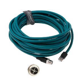 AConnect M12 8 Pole X-Code Male to RJ45 Cat6a Ethernet Shielded Cable for Cognex Industrial Camera 33Ft/10M