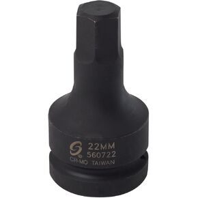 SUNEX TOOLS 560722 1-Inch Drive 22mm Hex Driver Socket