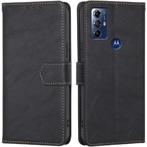 حافظة محفظة Moto G Play 2023، حافظة قابلة للطي من جلد البولي يوريثان مع حامل بطاقات RFID ومسند مضاد للصدمات لهاتف Motorola Moto G Play 2023، مقاس 6.5 بوصة (بني)