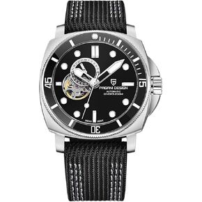 Pagani Design 1736 Men's Watch Men's Automatic Watch NH39 Automatic Movement Sapphire Crystal Stainless Steel Strap 200M Water Resistant Multifunction Chronograph Business Sports Watch
