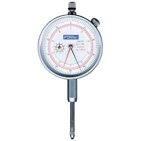 Fowler 52-530-110 Inch/Metric Dial Indicator White Face, 1"/25mm Maximum Measuring Range, Balanced and Continuous Reading, 0.001"/0.01mm Graduation Interval