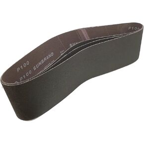 Sungold Abrasives Industrial X-Weight Aluminum Oxide 220 Grit Sanding Belts (3/Box), 6 in. x 48 in.