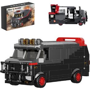 Vandura Car Model, Vandura Car Building Set, A Team Van Nostalgic Movie Classic Replica Van Car Model Birthday Gift for Fans, Adults, Children's Home Desktop Decoration (450PCS)