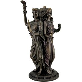 Veronese Design Large Bronze Finish Greek Goddess Hecate Triple Goddess Statue Figurine