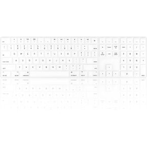 Ultra Thin Silicone A1843 Keyboard Cover Skin for iMac Full Size Wireless Numeric 2017-2019 Magic Keyboard with Numeric Keypad MQ052LL/A A1843 US Layout (Gradient Pink) in Kuwait