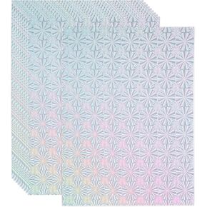 PATIKIL 9.5"x7" Holographic Cardstock, 20 Pack Metallic Iridescent Mirror Paper Foil Board Reflective Sheets for Scrapbook Poster DIY Craft, Style 5