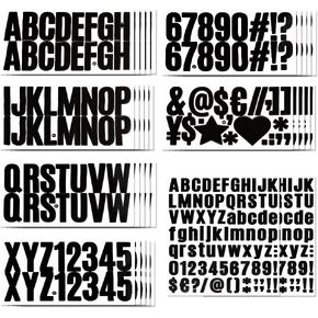 Black Letters for Bulletin Board, Self Adhesive 500 Pcs 2.5 Inch Large Letter Stickers and 162 Pcs 1 Inch Water Bottle Letter Stickers for DIY Home Classroon Decoration