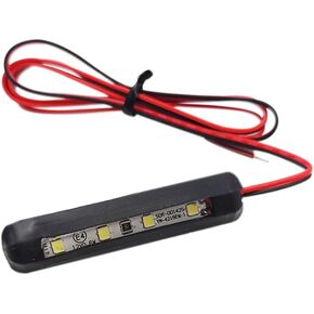 Waterproof LED Rear License Plate Tag Lights Backup Reverse Lights for Bike Vehicles Car Motorcycle Scooter (White)