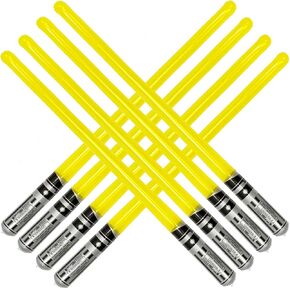Pack of 8 Inflatable Light Saber Sword Toys - 8 Green Lightsabers - Pool, Beach, Party Favors, LARP, Halloween Costume, give Away, Christmas Stocking Stuffer