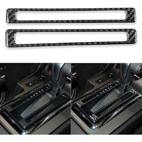 NVCNX Carbon Fiber Compatible with Ford Mustang GT Shelby 2010-2014 2011 2012 2013 Car Center Console Gear Shift Box Panel Automatic Transmission Sticker Interior Trim Kit Cover Accessories Black
