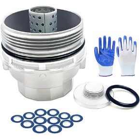 15620-31060 Oil Filter Housing Cap + Plug For Toyota 2007-2022 Camry 2010-2022 4Runner 2005-2022 Avalon Fj Cruiser RAV4 And Lexus RX330 Oil Filter Housing Cap Holder 1562031060 15643-31050
