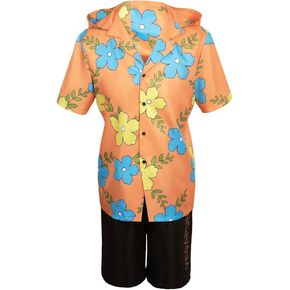 Adult Vinsmoke Sanji Cosplay Costume Chef Sanji Yellow Hooded Shirt Pants Egghead Island Outfits Halloween Men Suit