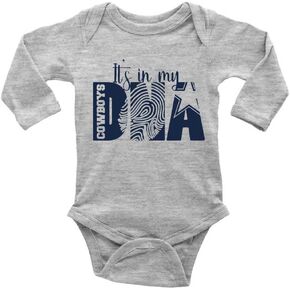 GKrepps It's in My DNA Cowboys Newborn Playsuit Footed Coverall Baby Crawl Clothes