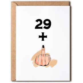 Funny 30Th Birthday Card - 29+1 Women Or Men - Sweet 30 Years Old Birthday Gift - Gift Perfect For Husband Wife Brother Sister, 5 x 7 inches
