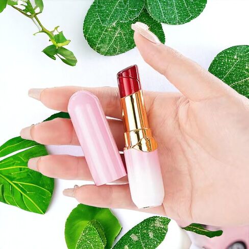 Cute Lipstick Lighter, Butane Lighter, Funny Lighters, Pink Lighter, Cool Lighter, Unique Lighters, Refillable Adjustable Jet Flame Lighters, Nice Gift for Girls, Ms, Girlfriend (Pink) in Saudi Arabia