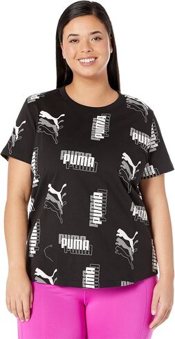 تيشيرت PUMA Plus Size Power All Over Print Puma Black 2X in Saudi Arabia