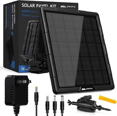 12V Solar Panel for Trail Camera - 6V Solar Panel for Game Camera 5W 6000mAh Solar Lithium Battery Charger for Trail Cam in Kuwait