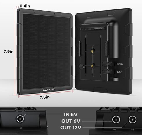 12V Solar Panel for Trail Camera - 6V Solar Panel for Game Camera 5W 6000mAh Solar Lithium Battery Charger for Trail Cam in Kuwait